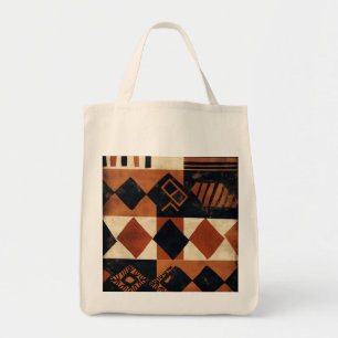 Bolsa Tote design ertical com elementos africanos