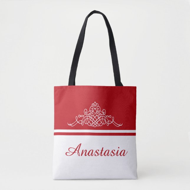 Bolsa Tote Design floral elegante (Frente)
