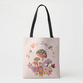 Bolsa Tote Design floral floral de flores coloridas retrógrad
