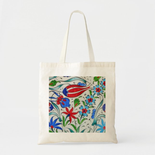 Bolsa Tote Design floral turco (Frente)