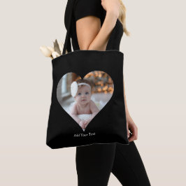 Bolsa Tote Design Foto em forma de coração do seu próprio Sol