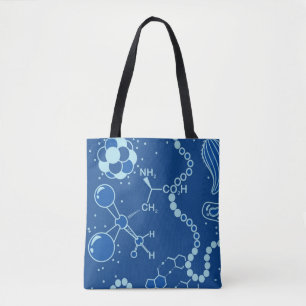 Bolsa Tote Design frente e verso bio/da química espectro do