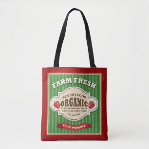 Bolsa Tote Design fresco do poster da fazenda retro