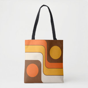 Bolsa Tote Design Geométrico do Estilo Retroativo dos anos 70