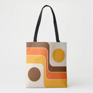 Bolsa Tote Design Geométrico do Estilo Retroativo dos anos 70