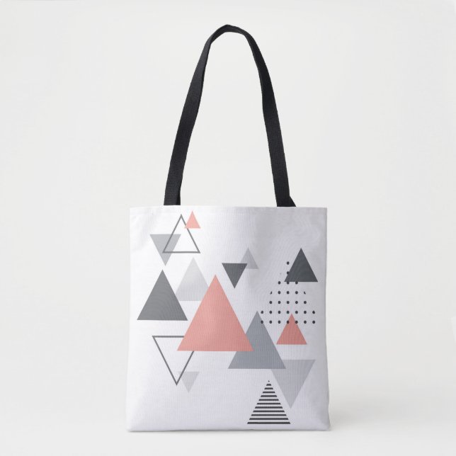 Bolsa Tote Design geométrico escandinavo abstrato (Frente)