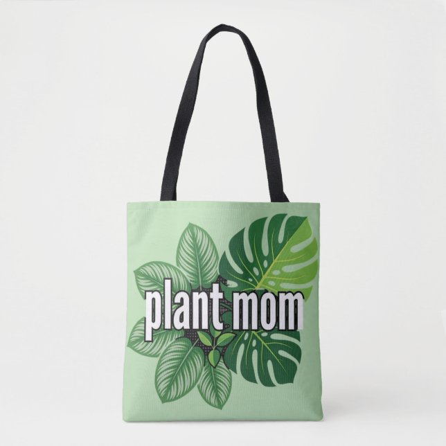 Bolsa Tote Design Gráfico Botânico Moderno (Frente)