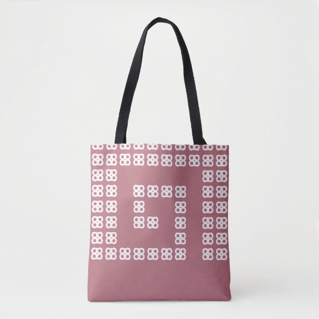 Bolsa Tote Design helicoidal moderno abstrato em ouro rosa (Frente)