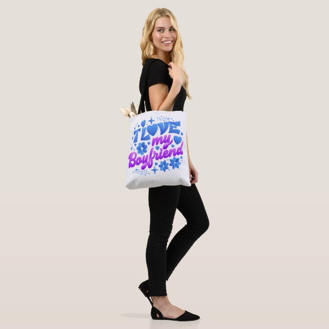 Bolsa Tote Design-I love my boyfriend (No(a) Modelo)