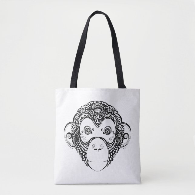 Bolsa Tote Design inspirado 2 do macaco (Frente)