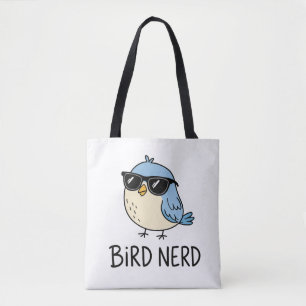 Bolsa Tote Design Kawaii de Observação de Pássaros