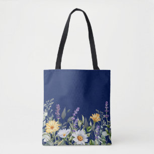 Bolsa Tote Design Marinho Azul Boho
