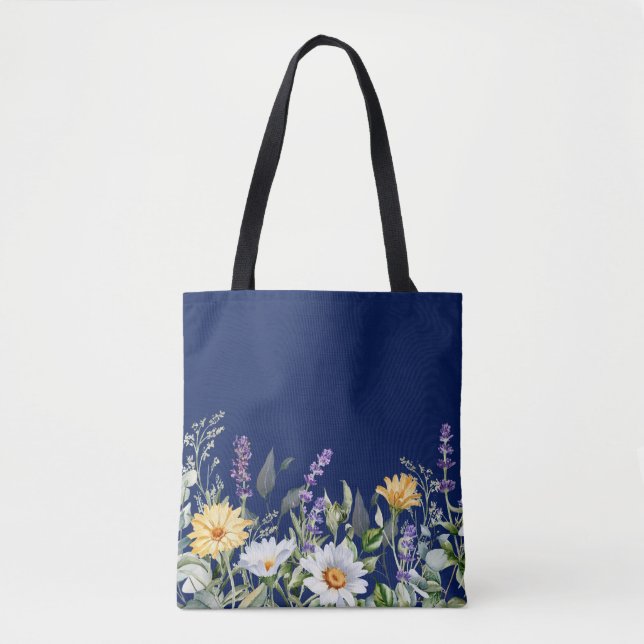 Bolsa Tote Design Marinho Azul Boho (Frente)