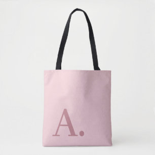 Bolsa Tote Design mínimo com Rosa de Monograma Moderno Enorm