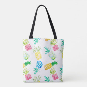 Bolsa Tote Design moderno do abacaxi da aguarela do