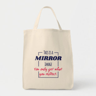 Bolsa Tote Design Motivacional de Mentalidade de Reflexo no E