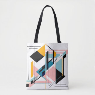Bolsa Tote design na moda abstrato negrito, mas sutil