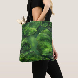 Bolsa Tote Design natural do Moisés Verde Realista e Abstrato