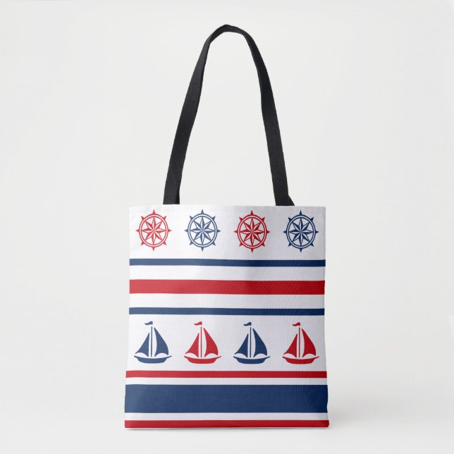 Bolsa Tote Design náutico (Frente)