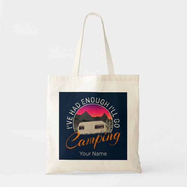 Bolsa Tote Design Para Férias De Camping Ou De Autohome (Frente)