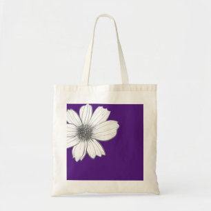 Bolsa Tote design púrpura floral
