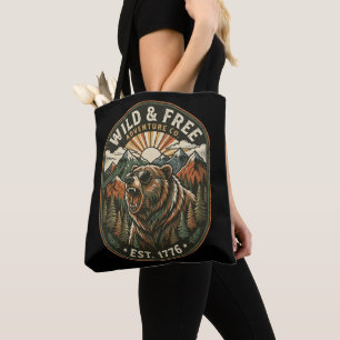 Bolsa Tote Design Retro Camping Hiking Amante da Natureza ao