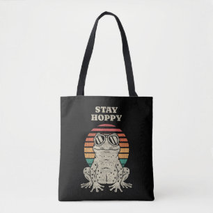Bolsa Tote Design Retrô Divertido de Sapo Amante de Sapo