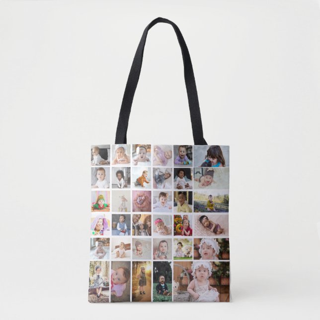 Bolsa Tote Design Sua Própria Colagem de Fotos 35 (Frente)