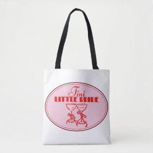 Bolsa Tote Design Tini Little Bride Copo de Martini Rosa