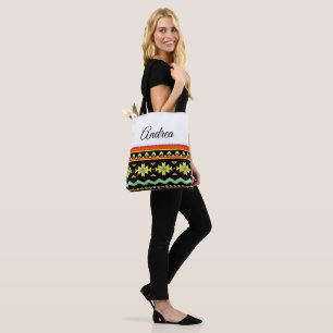 Bolsa Tote design tribal brilhante personalizado 
