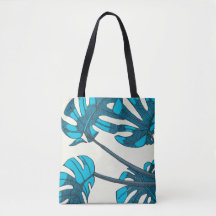 design tropical, azul, branco
