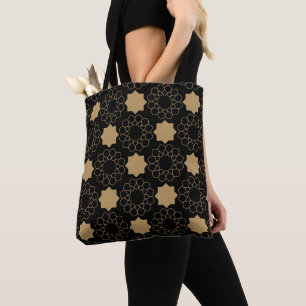 Bolsa Tote Design Turco de Padrão Geométrico Islâmico