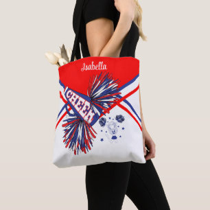 Bolsa Tote Design vermelho, branco e azul bonito 2 do