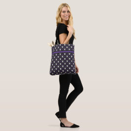 Bolsa Tote Designer Halloween, o padrão de caveira inspirado