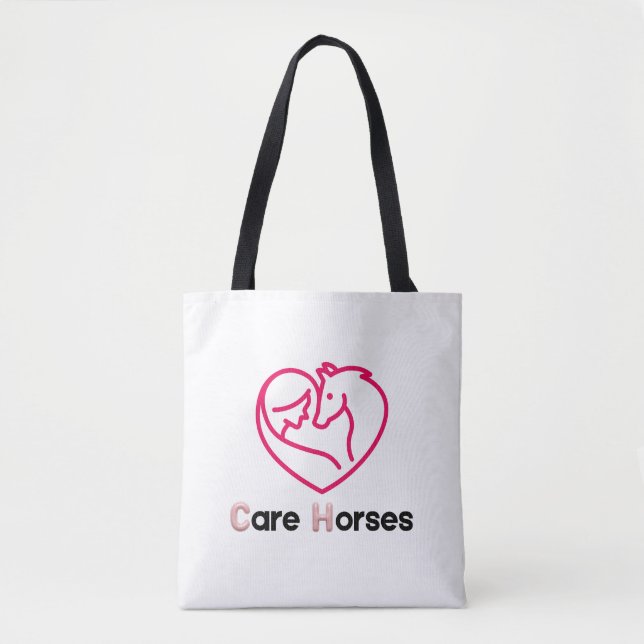 Bolsa Tote Designs do Dia Nacional de Proteção contra Cavalos (Frente)