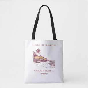 Bolsa Tote Desligo o Telefone Luxo Resort de Verão