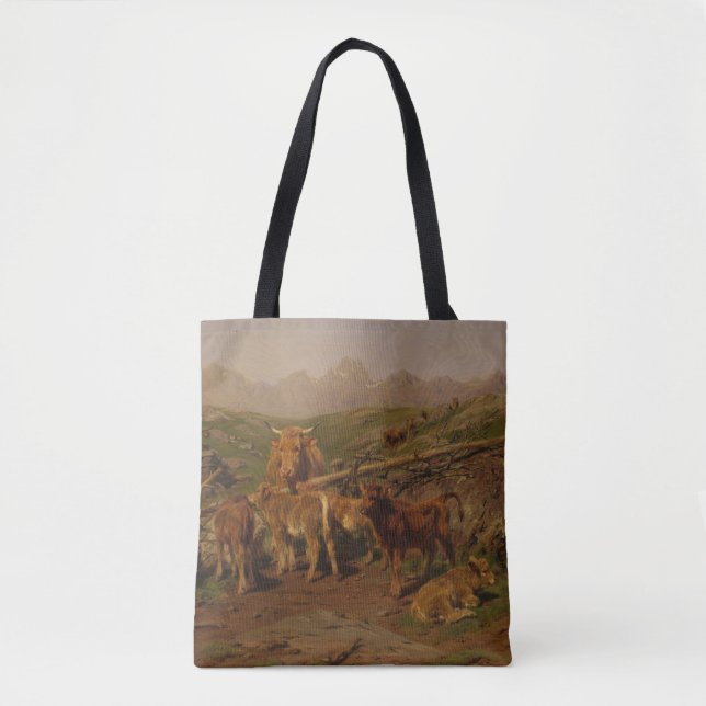 Bolsa Tote Desmame dos vitelos (por Rosa Bonheur) (Frente)