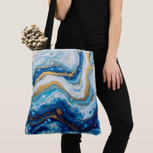 Bolsa Tote Desorativa de Arte Líquida Elegante Café Mugs Abst