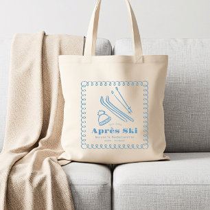 Bolsa Tote Despedida de Solteira Azul Desenhada à Mão Après S