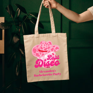 Bolsa Tote Despedida de Solteira Cowgirl Disco Rosa Rodeio