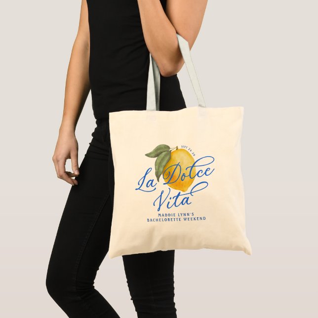 Bolsa Tote Despedida de Solteira Personalizada La Dolce Vita (Frente (produto))