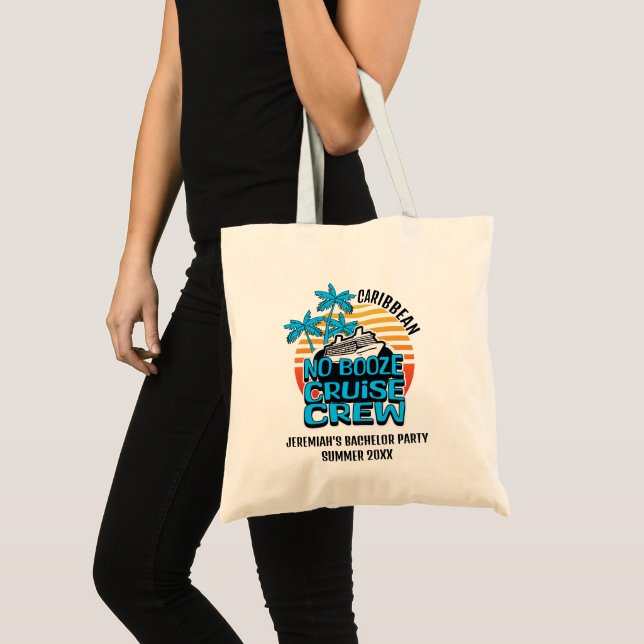 Bolsa Tote Despedida de Solteiro SEM ÁLCOOL CRUISE TRIPULAÇÃO (Frente (produto))