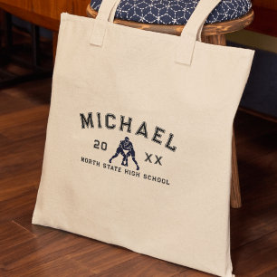 Bolsa Tote Desportista de Carta Universitária Personalizado d