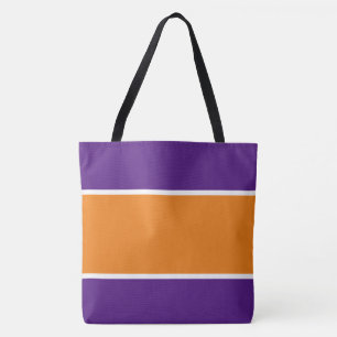 Bolsa Tote Desportivo Laranja Brilhante Branco Roxo Real List