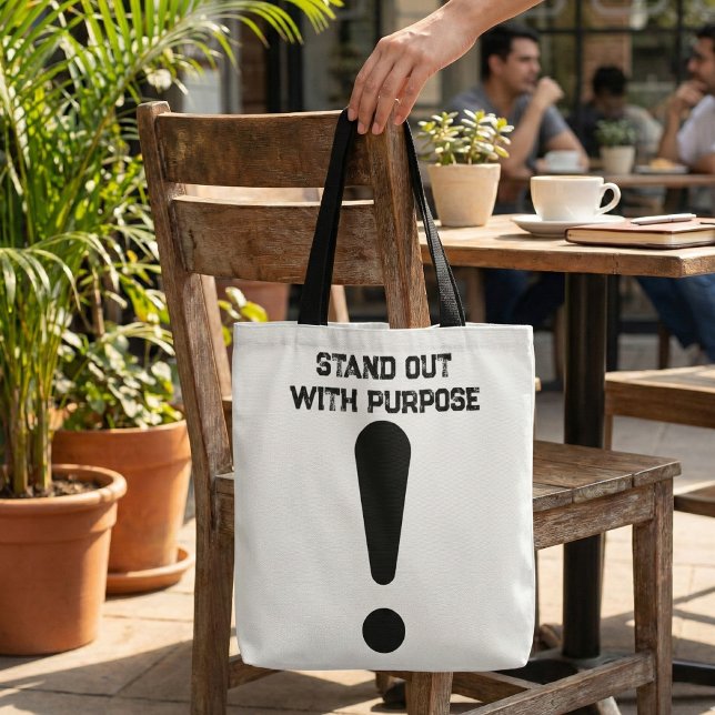 Bolsa Tote Destacar-se Com Propósito Exclamação Negrito (Criador carregado)