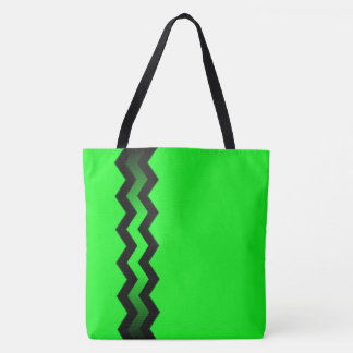 Bolsa Tote Destaque Verde e Preto em Verde Brilhante