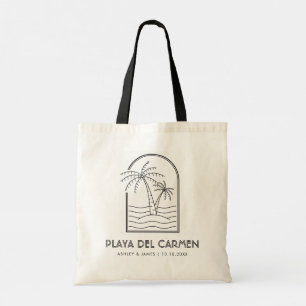 Bolsa Tote Destino de Boas-vindas ao Casamento Playa Del Carm