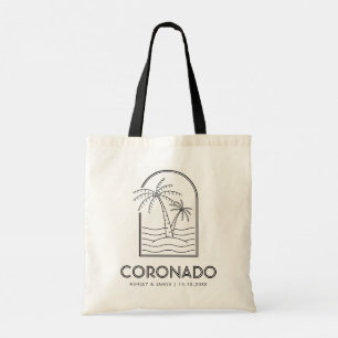 Bolsa Tote Destino do Fim de Semana do Casamento Coronado