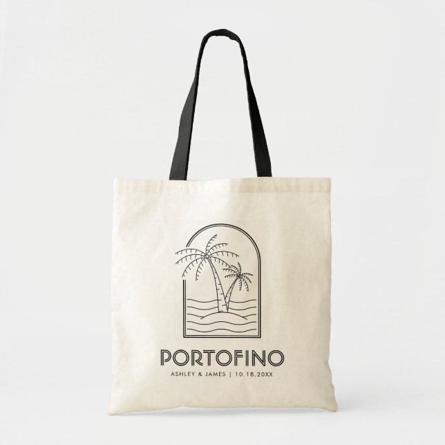 Bolsa Tote Destino do Portofino Wedding Weekend (Frente)