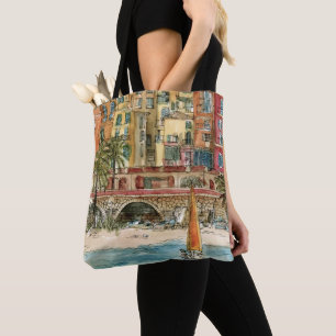 Bolsa Tote Destinos Praia e Edifícios Aquarela